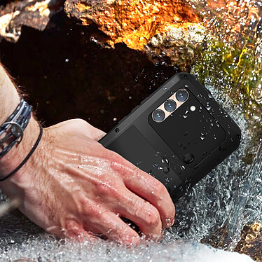 Love Mei Coque pour Samsung Galaxy S22 Plus Anti-chutes 1.8m + Verre Trempé Powerful  Noir pas cher