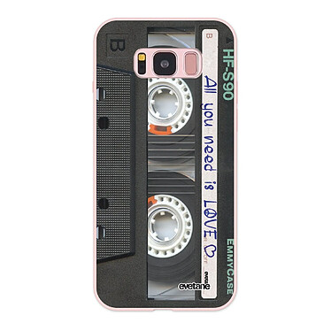 Evetane Coque Samsung Galaxy S8 Silicone Liquide Douce rose pâle Cassette