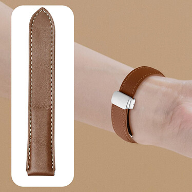 Avizar Bracelet pour Galaxy Watch 5 / 5 Pro / 4 Cuir Fermoir Boucle Magnétique  marron pas cher