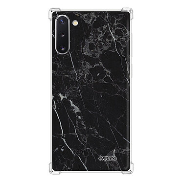 Evetane Coque Samsung Galaxy Note 10 anti-choc souple angles renforcés transparente Motif Marbre noir