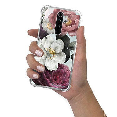 LaCoqueFrançaise Coque Xiaomi Redmi Note 8 Pro anti-choc souple angles renforcés transparente Motif Fleurs roses pas cher