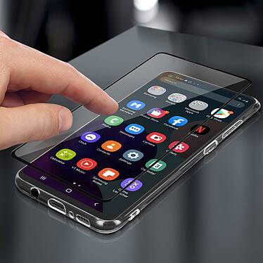Acheter Avizar Coque Samsung Galaxy A21s Film Verre Trempé Dureté 9H Transparent Contour noir