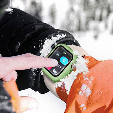 Acheter Avizar Coque Apple Watch Serie 7 (41mm) Rigide Ultra-fine Vitre de Protection vert
