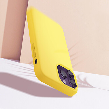 Avis Moxie Coque pour iPhone 14 Pro Max Hybride Semi-rigide Fine Légère Intérieur Doux  jaune