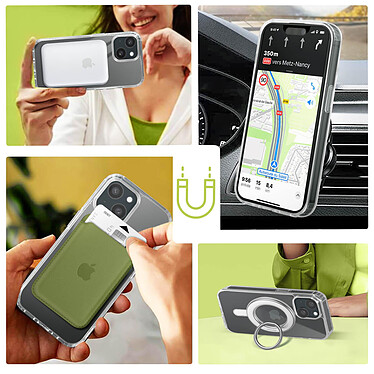 Avis Moxie Coque MagSafe pour iPhone 15 Plus Rigide Fin et Léger Transparent
