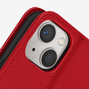 Acheter Avizar Housse Pour Apple iPhone 13 Mini Cuir premium Porte-carte Fonction Support vidéo  rouge