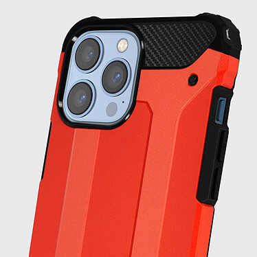 Acheter Avizar Coque iPhone 13 Pro Max Design Relief Hybride Antichute Defender II rouge