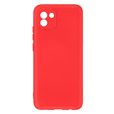 Avizar Coque pour Samsung Galaxy A03 Silicone Semi-rigide Finition Soft-touch Fine  rouge