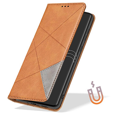 Avizar Étui pour Honor Magic 6 Lite 5G Portefeuille Support Motif prisme Camel pas cher