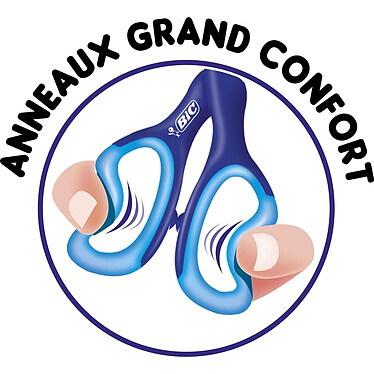 Acheter BIC Ciseaux COMFORT Anneaux souples Grand confort 16 cm Coloris Aléatoire