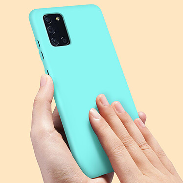 Avizar Coque Samsung Galaxy A31 Silicone Gel Souple Finition Soft Touch Turquoise pas cher
