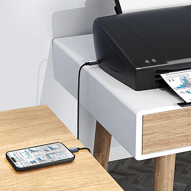 LinQ Câble Imprimante iPad et iPhone vers USB type B en Nylon Tressé  1,5m pas cher