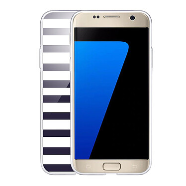 Avis LaCoqueFrançaise Coque Samsung Galaxy S7 silicone transparente Motif Marinière Bleue ultra resistant