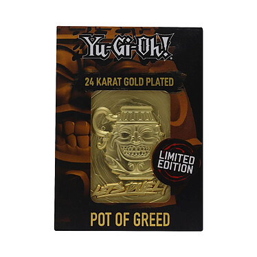 Acheter Yu-Gi-Oh ! - Réplique Card Pot of Greed (plaqué or)