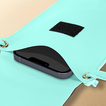 Avis Avizar Pochette Bandoulière Smartphone avec Rangement carte Simili cuir  turquoise
