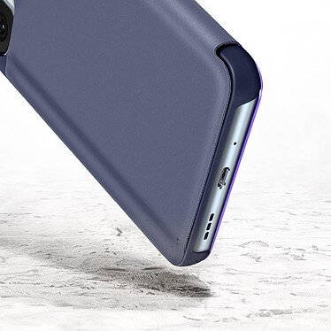 Avizar Housse Xiaomi Redmi Note 10 Pro Clapet translucide Miroir Support Vidéo violet pas cher