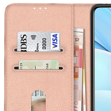 Avizar Étui pour Xiaomi Mi 10T Lite Clapet Portefeuille Support Vidéo  Rose Gold pas cher