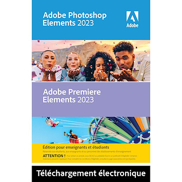 Adobe Photoshop Elements & Premiere Elements 2023 - EDUCATION - Licence perpétuelle - 2 PC - A télécharger