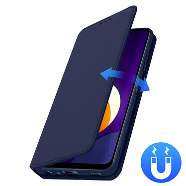 Avizar Housse Folio Samsung Galaxy M12 Portefeuille Fonction Support Vidéo bleu nuit pas cher