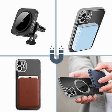 Acheter Avizar Coque MagSafe pour iPhone 11 Silicone Protection Caméra  Contour Chromé Argent