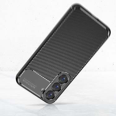 Acheter Avizar Coque pour Samsung Galaxy A24 Silicone Gel Flexible Design Effet Fibre de Carbone  Noir