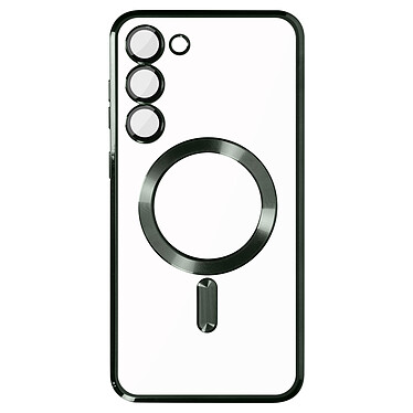 Avizar Coque MagSafe pour Samsung S23 silicone protection caméra Transparent / Vert