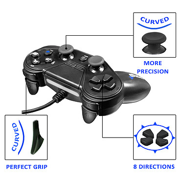 Avis Subsonic Pro4 black wired controller pour PS4