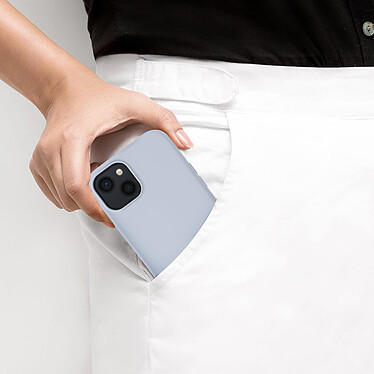 Avizar Coque iPhone 13 Silicone Semi-rigide Finition Soft-touch violet pastel pas cher