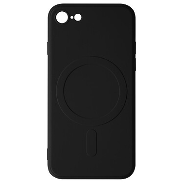 Avizar Coque Magsafe iPhone 8 et iPhone SE 2020, 2022 Silicone Souple Intérieur Soft-touch Mag Cover  noir