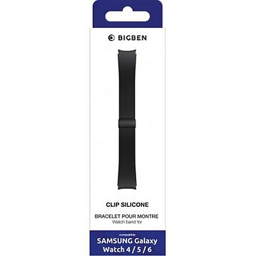 Acheter BigBen Connected Bracelet pour Galaxy Watch Series 4/4 Classic/5/5 Pro/6/6 Classic Silicone Noir