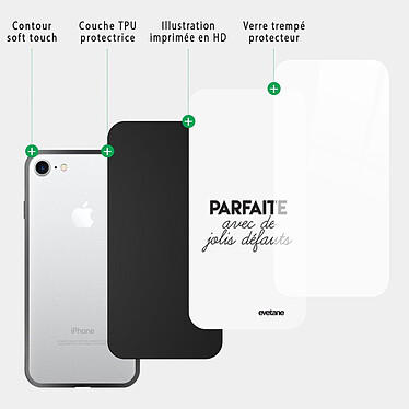 Acheter Evetane Coque iPhone 7/8/ iPhone SE 2020/ 2022 Coque Soft Touch Glossy Parfaite Avec De Jolis Défauts Design