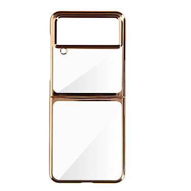 Forcell Coque pour Samsung Z Flip 4 Rigide Dos Transparent Bord Rose Chromé