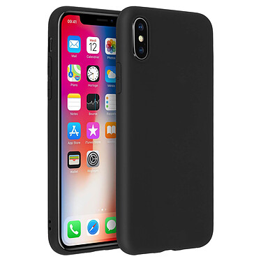 Forcell  Coque iPhone X / XS Coque Soft Touch Silicone Gel Souple Noir