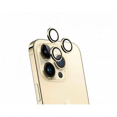 Force Glass Protège-caméra pour iPhone 15 Pro/15 Pro Max/14 Pro/14 Pro Max Ultra-résistant Dorée