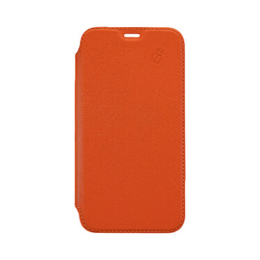 BEETLECASE Étui Folio pour Apple iPhone 11 Pro en Cuir avec Dos Transparent et Porte-Cartes Orange