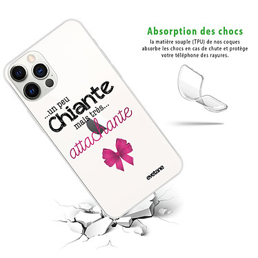 Avis Evetane Coque iPhone 12 Pro Max 360 intégrale transparente Motif Un peu chiante tres attachante Tendance