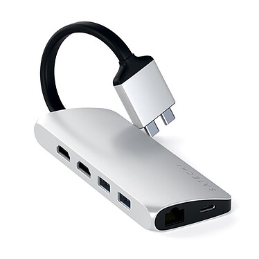 Satechi Multiports double USB-C Argent