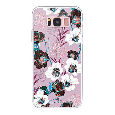 LaCoqueFrançaise Coque Samsung Galaxy S8 360 intégrale transparente Motif Fleurs parme Tendance