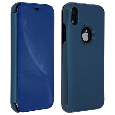 Avizar Etui folio Bleu Design Miroir pour Apple iPhone XR