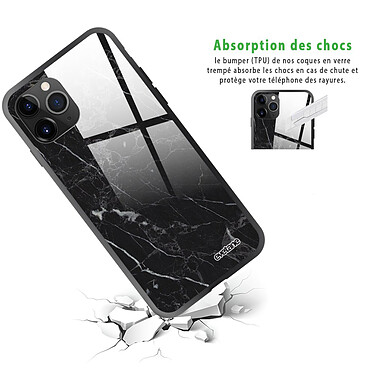 Avis Evetane Coque en verre trempé iPhone 11 Pro Max Marbre noir