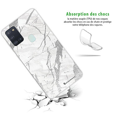 Avis LaCoqueFrançaise Coque Samsung Galaxy A21S 360 intégrale transparente Motif Marbre gris Tendance