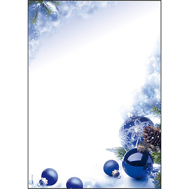 SIGEL Paquet de 100 Feuilles Papier à motif de Noel 'Blue Harmony' A4 90g/m²