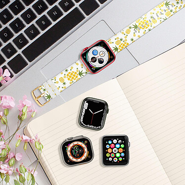 Acheter Avizar Bracelet pour Apple Watch 41 / 40 / 38 mm Silicone à Motif Ananas Jaune