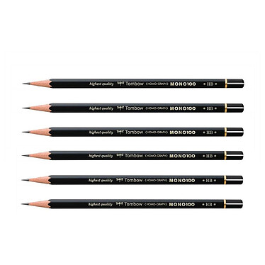 TOMBOW Crayon Graphite Haute Qualité MONO 100 HB x 6
