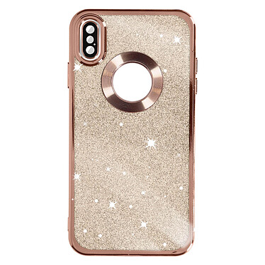 Avizar Coque pour iPhone XS Max Paillette Amovible Silicone Gel  Rose Gold