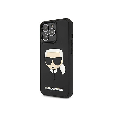 Karl Lagerfeld Coque pour Apple iPhone 13 Pro Max 3D Rubber Karl's Head Noir