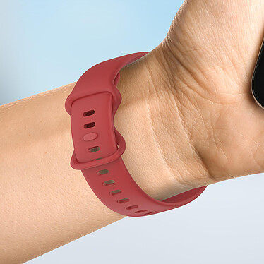 Acheter Avizar Bracelet pour Samsung Galaxy Watch Active 2 40mm Silicone Lisse Rouge