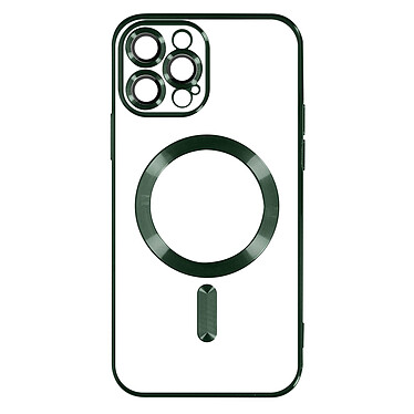 Avizar Coque MagSafe pour iPhone 13 Pro Max Silicone Protection Caméra  Contour Chromé Vert