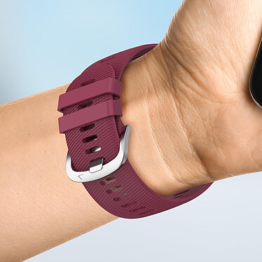 Acheter Avizar Bracelet pour Samsung Galaxy Watch Active 2 40mm Silicone Texturé Bordeaux