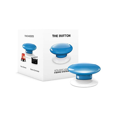 Fibaro - Bouton de contrôle domotique Z-Wave / Z-Wave+  The Button Bleu - Fibaro